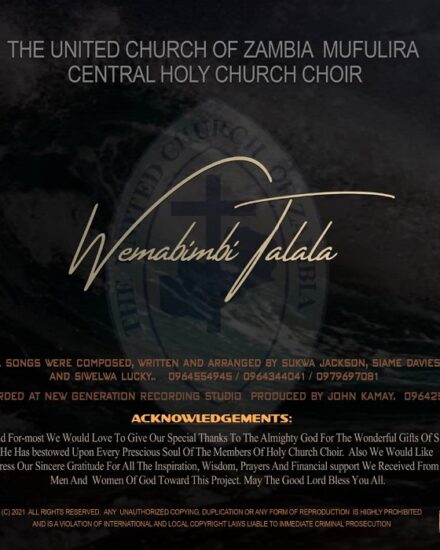 Holy church choir - Zambia Ichalo Chesu